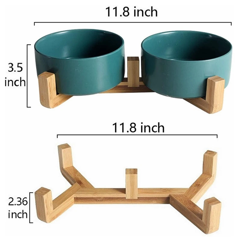 Modern Dog Feeding Bowl Set