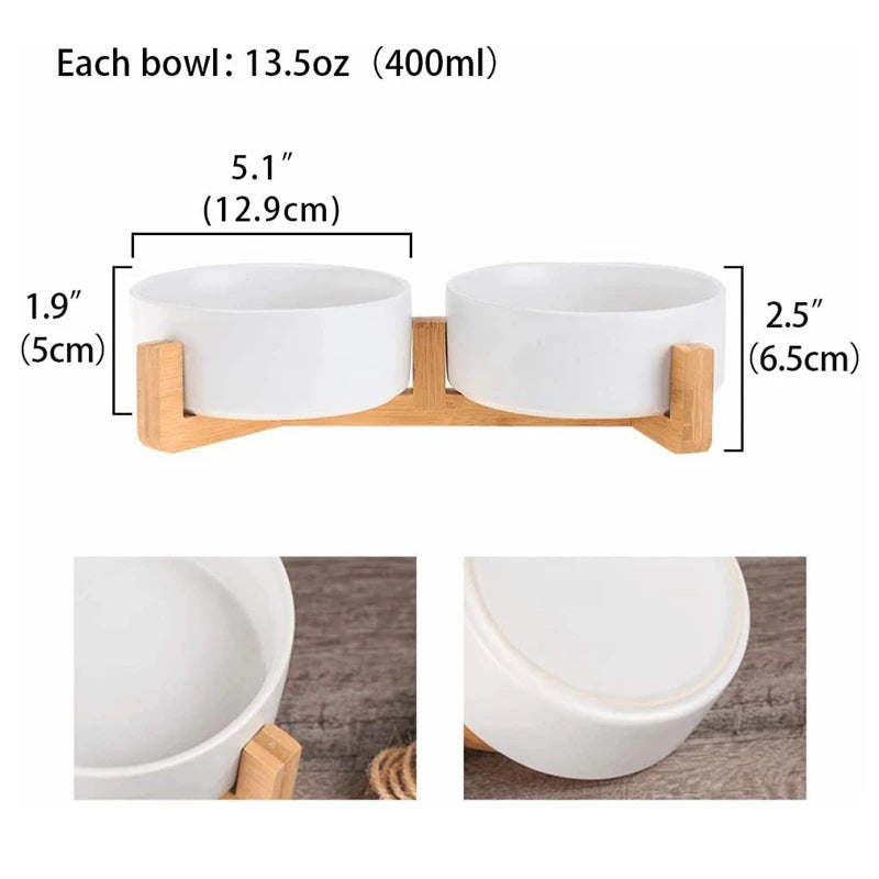 Modern Dog Feeding Bowl Set