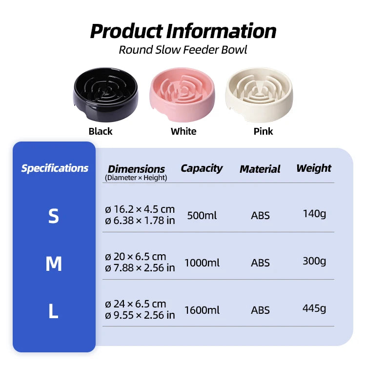 Slow Feeder Dog Bowl