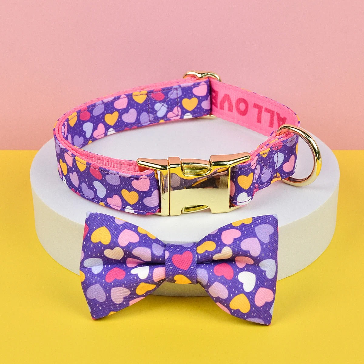 Adjustable Dog Collar with Bow Tie